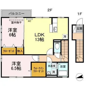 グランドソレーユTOYOTA A棟【203号室】の間取り