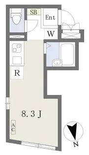 カンビオ西川口【202号室】の間取り