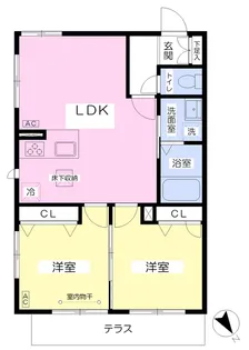 プライマリジェ【102号室】の間取り