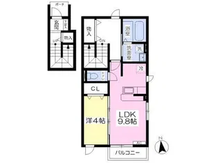 アムール【201号室】の間取り