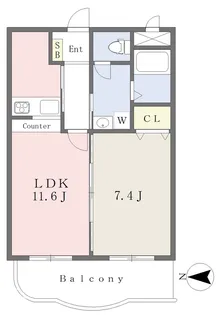 Bohemian【201号室】の間取り