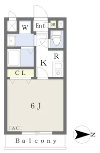 カムプレース西川口【204号室】の間取り
