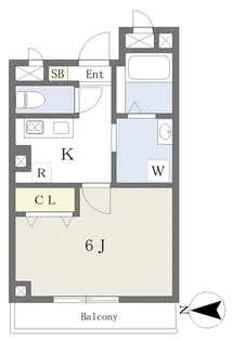 コンフォート河原町【403号室】の間取り
