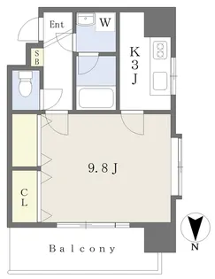 ニックビル持田【707号室】の間取り