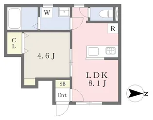 GALLERY HOUSE SAYA【105号室】の間取り