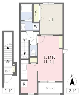 サンリットはなみずき K【202号室】の間取り