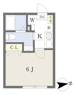 アザーレ・キュリオス長津田 C【103号室】の間取り