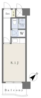 朝日プラザ五橋−Ⅱ【502号室】の間取り