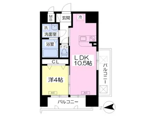 エクセルコートⅠ【601号室】の間取り