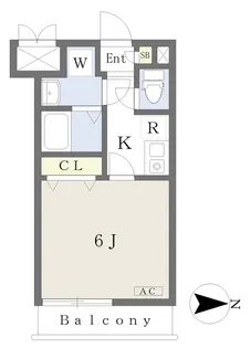 カムプレース西川口【202号室】の間取り