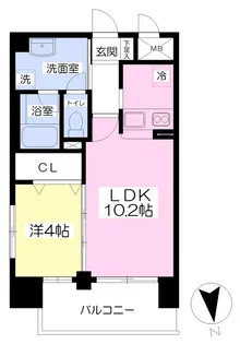 アーバン清水町【1103号室】の間取り