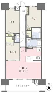 ブランシエラ道後樋又905【905号室】の間取り