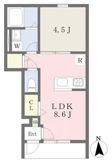 Luna Bianca Edamatsu【103号室】の間取り