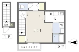 LUMIELE高砂【202号室】の間取り