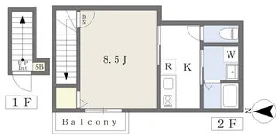 LUMIELE高砂【203号室】の間取り