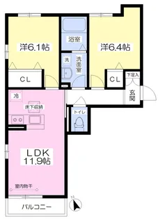 ロハス田園中央2nd【101号室】の間取り