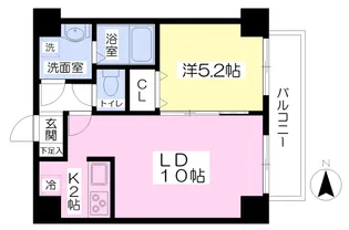 アヴェニュ近美前【601号室】の間取り
