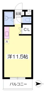越智ハイツ【402号室】の間取り