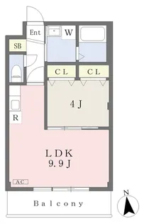 アンフィニ松が根【303号室】の間取り