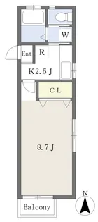 MASAHIRO HOUSE【201号室】の間取り