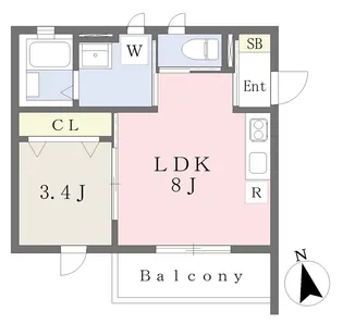 MISTRAL東姫路駅前Ⅱ【303号室】の間取り
