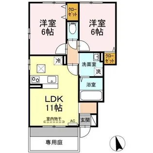 マロン・スクエア A棟【101号室】の間取り