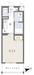 LEMIZE手柄【205号室】の間取り