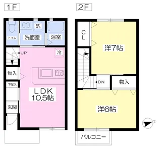 ラ カーサ ボヌール【103号室】の間取り