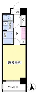 カーザ・ビアンカDUE【602号室】の間取り