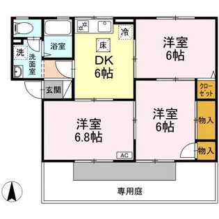 サンコート森松 B棟【102号室】の間取り