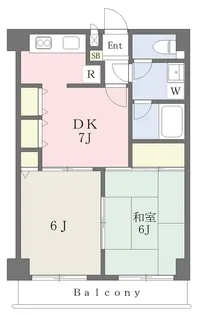 シャンベール宮千代【402号室】の間取り