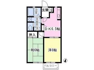 サンライズコートⅡ【202号室】の間取り