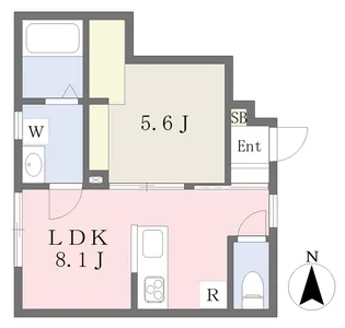 ボン・プレサージュ郡中【103号室】の間取り