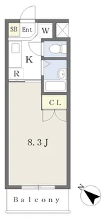 リノス七番館【302号室】の間取り