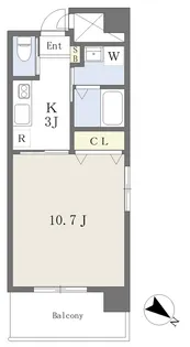 LUST YANAIMACHI Ⅱ【601号室】の間取り