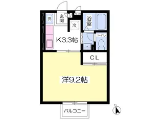 K・house【202号室】の間取り