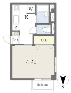 ミッキーロイヤル持田【401号室】の間取り