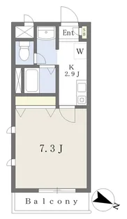 クレセント宮原ハイム【206号室】の間取り