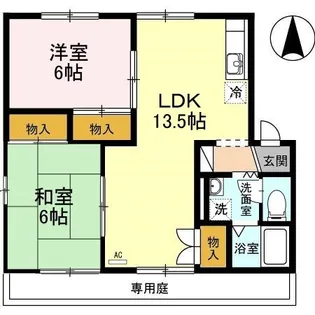 セントラルハイツ今村 A棟【102号室】の間取り