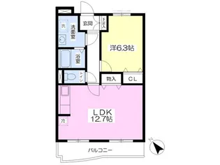 メゾンノワール【101号室】の間取り