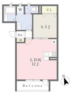 MISTRAL西延末Ⅰ【202号室】の間取り