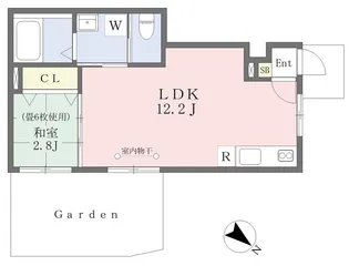DL−TERRACE【101号室】の間取り