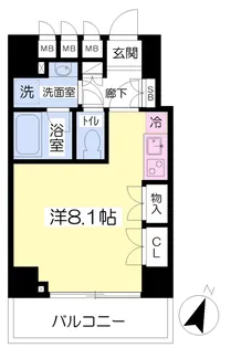 ナビ ハウス【802号室】の間取り