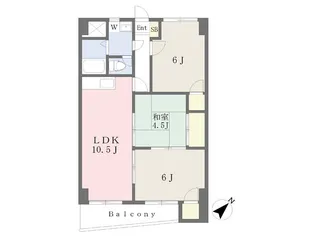 オックスフォードサーカス カメリア【203号室】の間取り