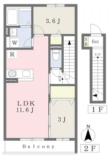 Casa Puente−alto【202号室】の間取り