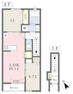 カプラン花田Ⅰ【204号室】の間取り