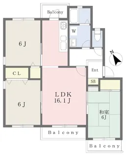 TRUST新在家【201号室】の間取り