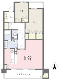 ネバーランド姫路駅前【502号室】の間取り