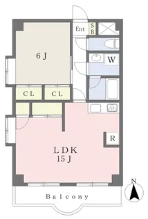 サンディッシュ久米【703号室】の間取り