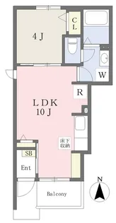 サンリットはなみずき R【101号室】の間取り
